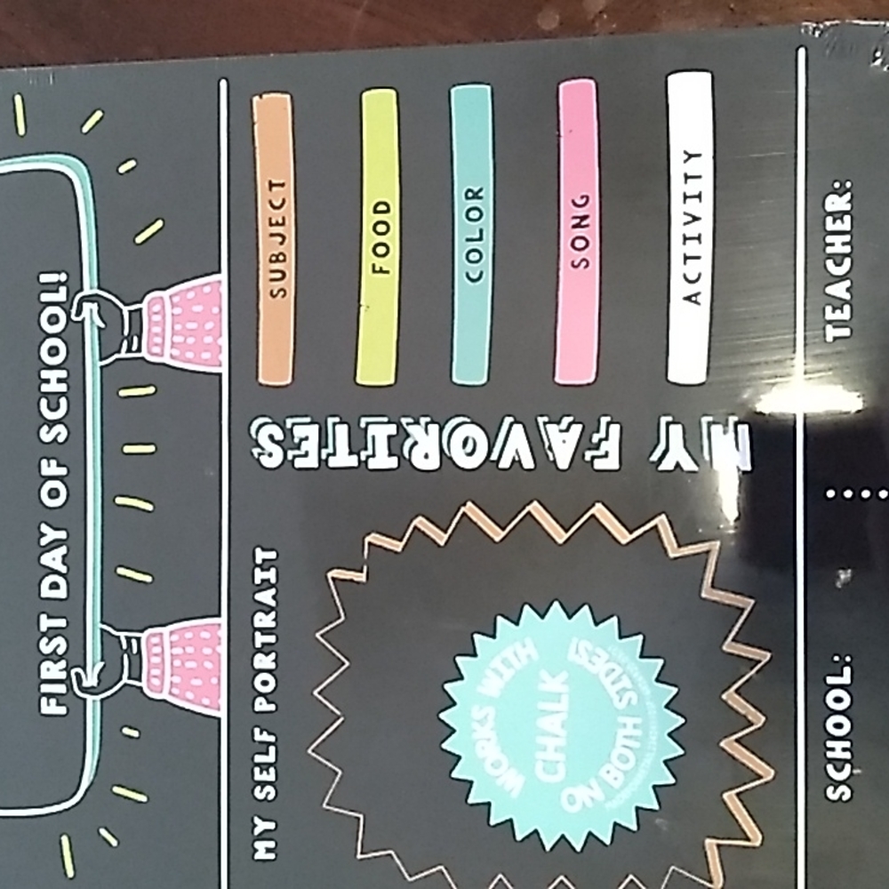 First day of school chalkboard